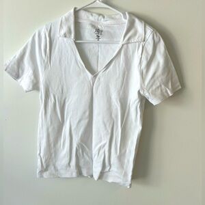 J Crew Women’s White Polo Top